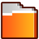 128x128 of Folder   Orange