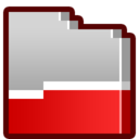 128x128 of Folder   Red Open