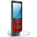 iPod Nano black and red on