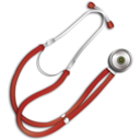 128x128 of Red Stethoscope