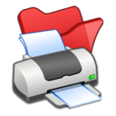 128x128 of Folder red printer