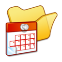 Folder yellow scheduled tasks