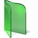 128x128 of Folder Open Green