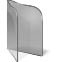 128x128 of Folder Open Silver