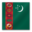 32x32 of Turkmenistan flag