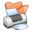 32x32 of Folder orange printer