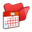 32x32 of Folder red scheduled tasks