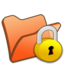 64x64 of Folder orange locked