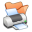 64x64 of Folder orange printer