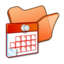 64x64 of Folder orange scheduled tasks