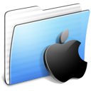 Aqua Stripped Folder Apple
