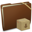 Brown Elastic Drop Box