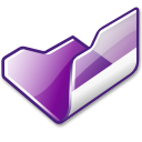 Folder violet open