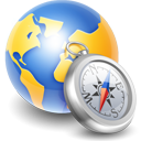 Globe compass silver