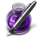 Purple Fire w silver pen