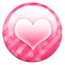 Pink button heart