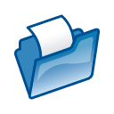 Folder blue open