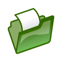 Folder green open