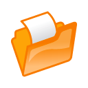 Folder orange open