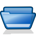 folder blue open